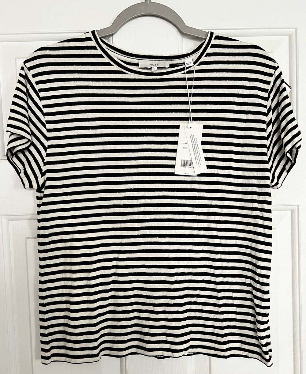 Vince silk blend striped top - size Medium - OD